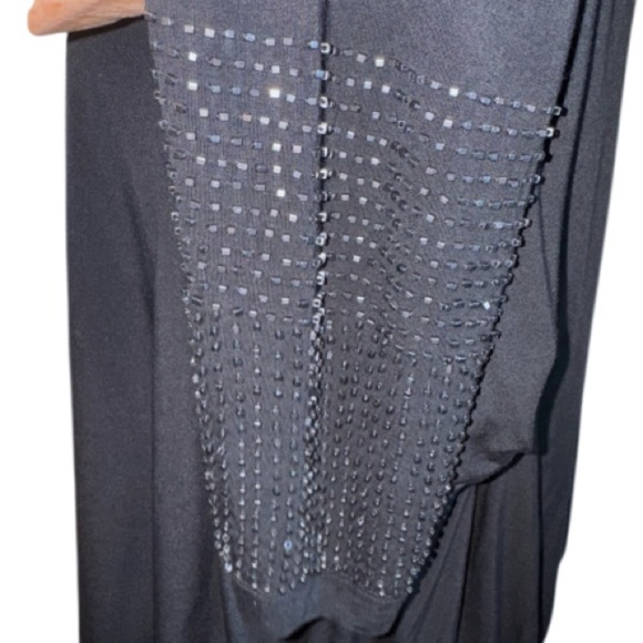 Elie Tahari Black Drapey Back Beaded Cuffs Sz XL - Picture 11 of 13